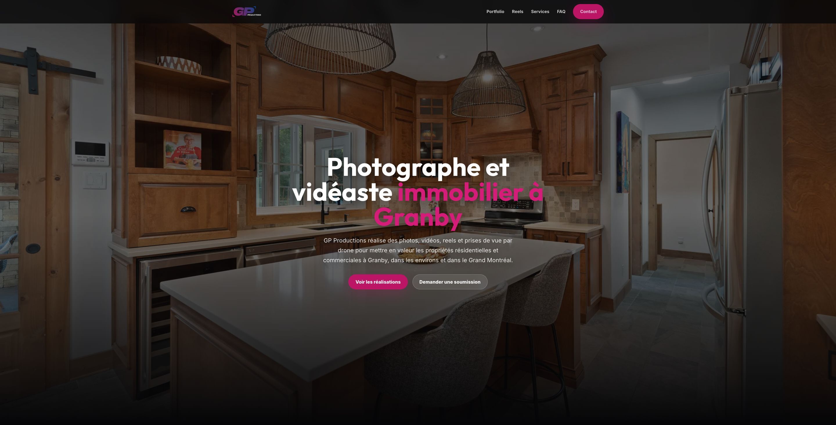GP Productions - site desktop