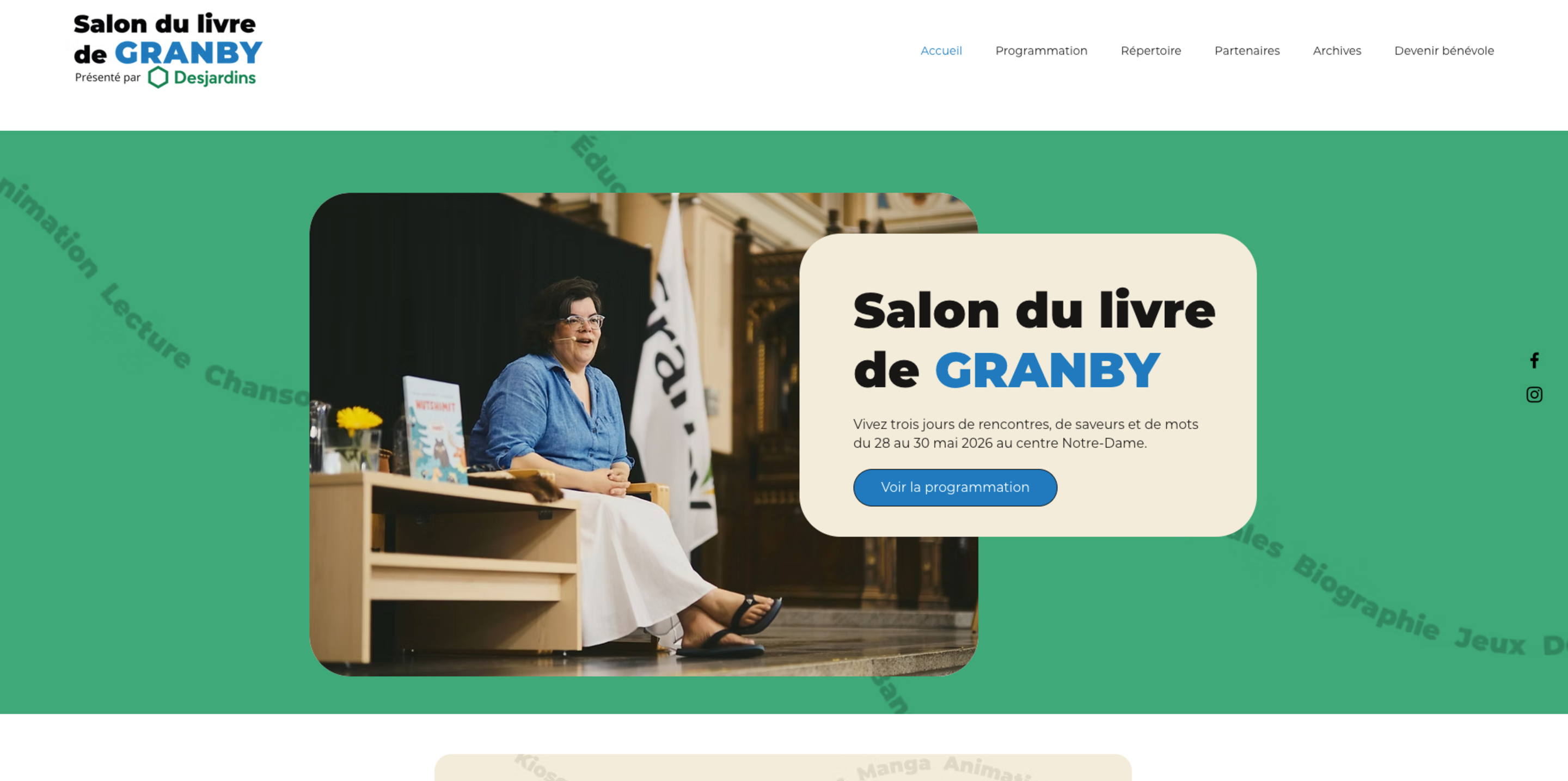 Salon du livre de Granby - site desktop